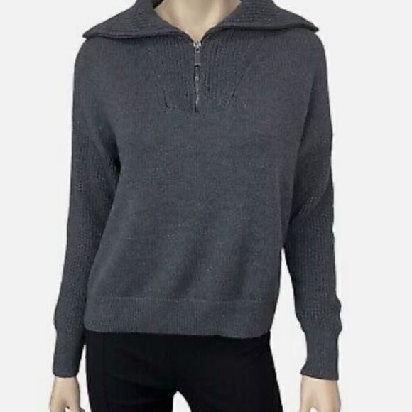 Rachel Zoe Sweaters - Rachel Zoe Quarter‎ Zip Ribbed Knit Sweater Size Medium